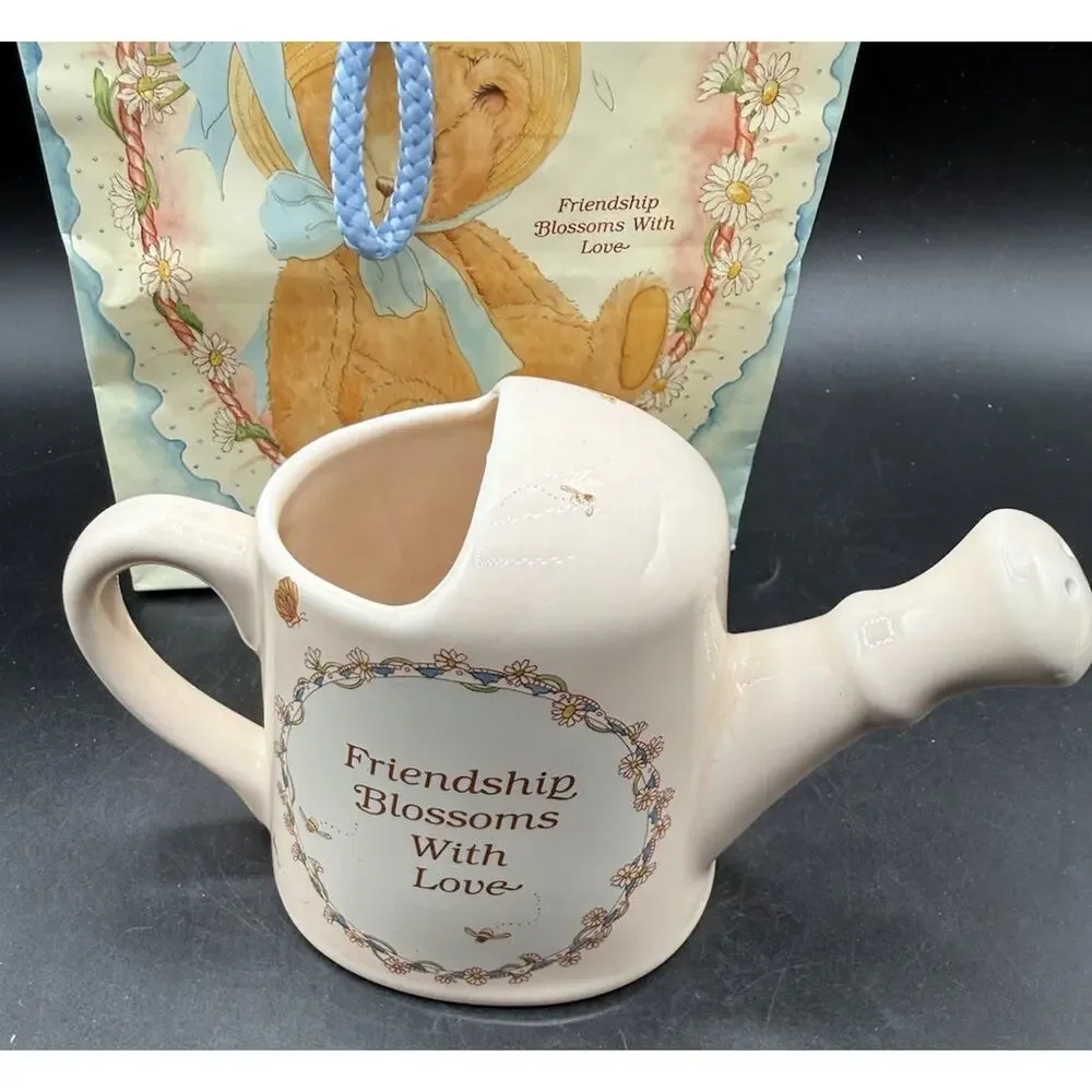 Cherished Teddies Porcelain Friendship Blossoms With Love Watering Can -7